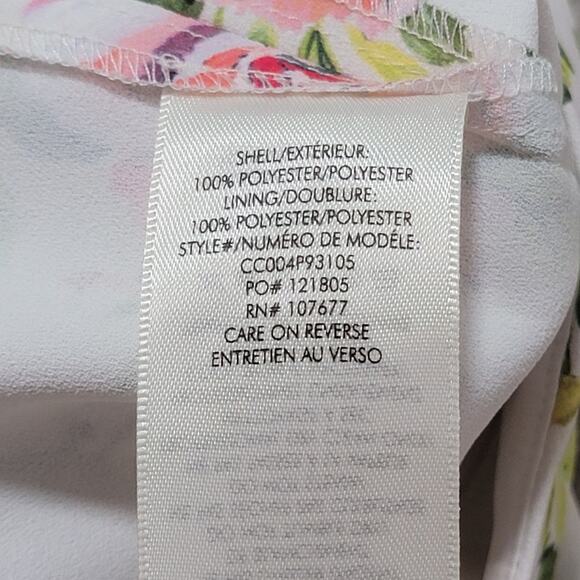 Alice + Olivia Lorinda Cropped Floral Gardenia Wide Leg Crepe Pants Size 2 - Picture 5 of 11